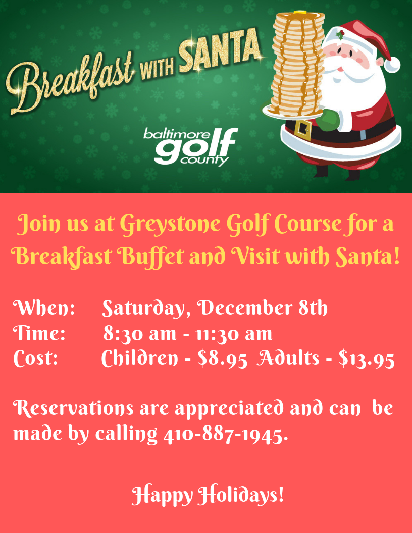Breakfast with Santa Saturday, December 8th